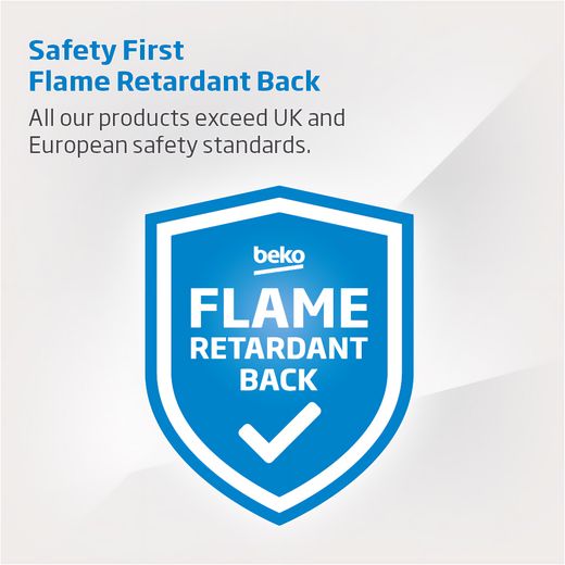 Beko HarvestFresh™ LNP4686LVW Fridge - White - Annotation - Flame retardant back